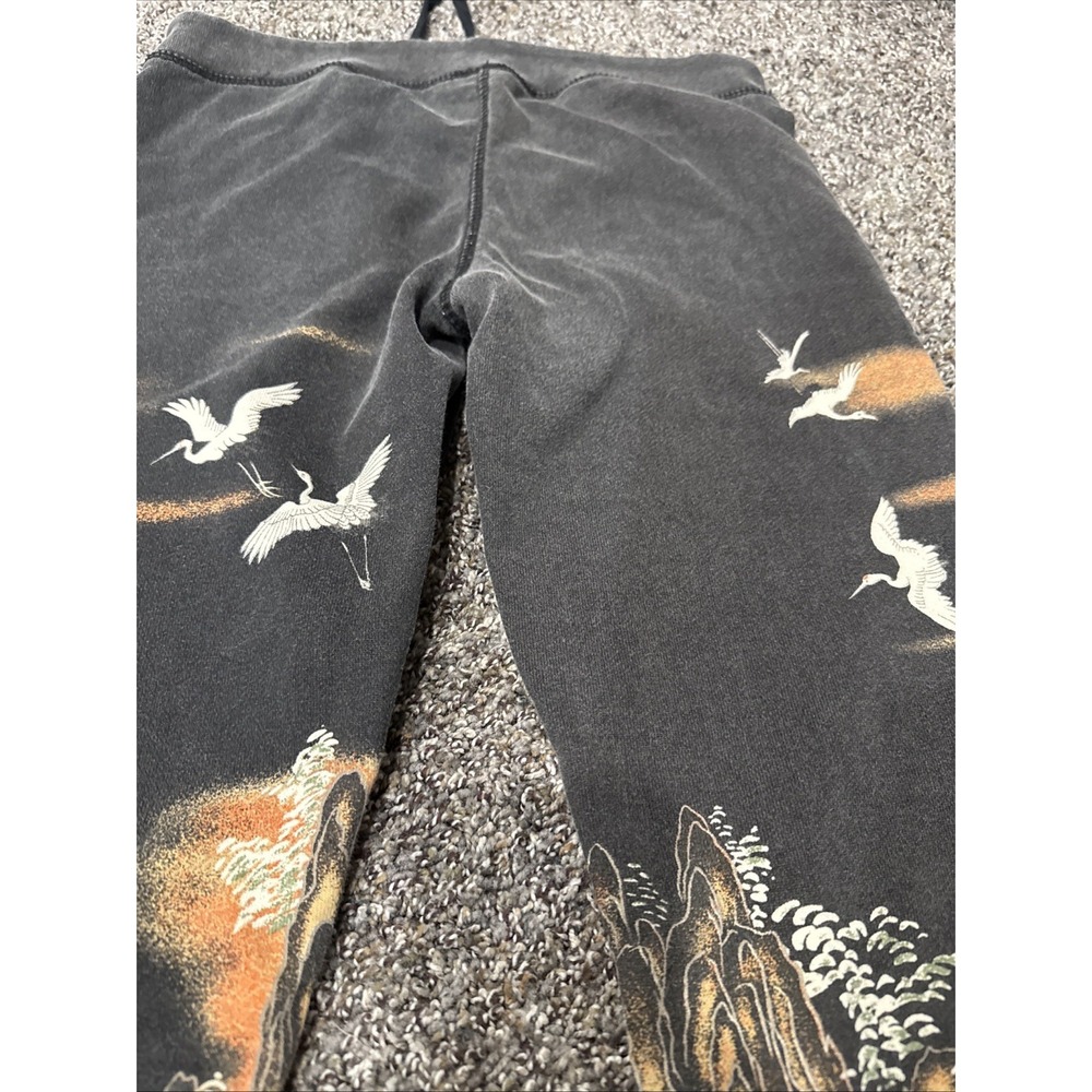 Paparazzi Women's Sweatpants 100% Cotton Crane Scenic Asian Themed Size XS Low - Picture 11 of 11